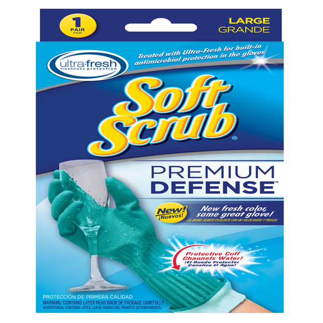 Soft Scrub Rubber Cleaning Gloves L Purple 1 pair