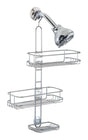 iDesign Linea 22 in. H X 10.5 in. W X 4.5 in. L Silver Shower Caddy