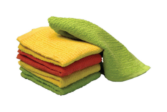 Ritz Warm Assorted Cotton Solid Bar Mop Dish Cloth 5 pk