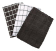 Ritz Black Cotton Check Kitchen Towel 3 pk