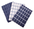 Ritz Federal Blue Cotton Check Kitchen Towel 3 pk