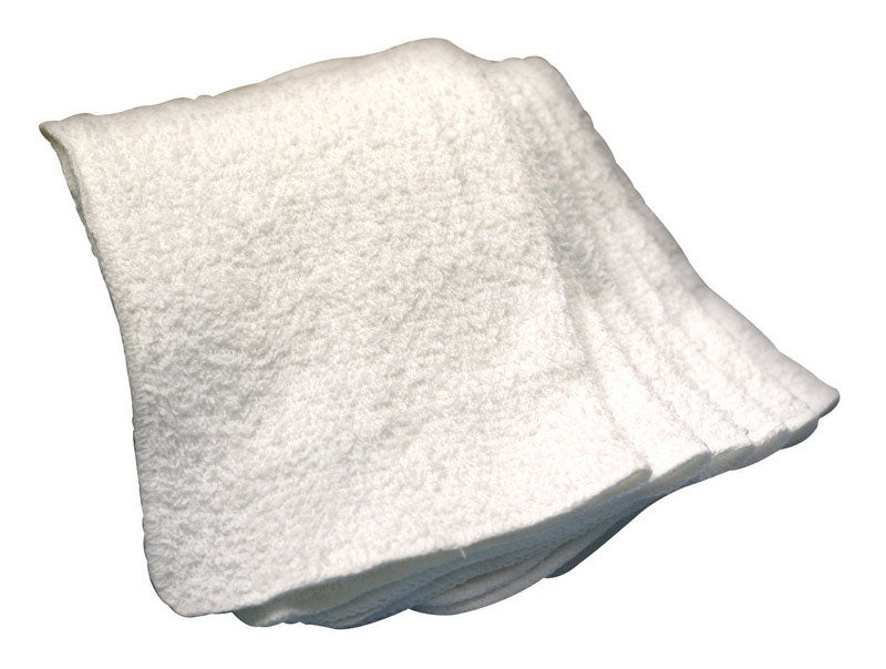 Ritz Soap&Water White Cotton Solid Dish Cloth 6 pk