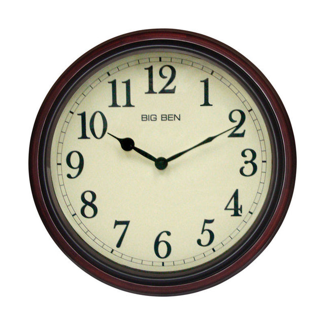 Westclox 15.5 in. L X 15.5 in. W Indoor Classic Analog Wall Clock Glass/Wood Brown