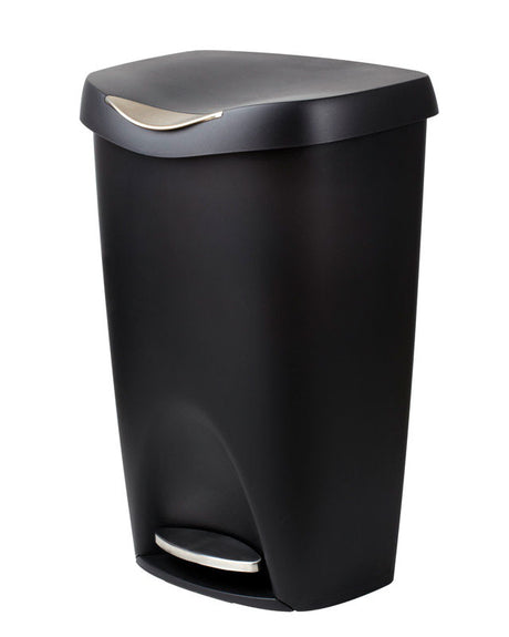 Umbra Brim 13 gal Black Plastic Step On Wastebasket