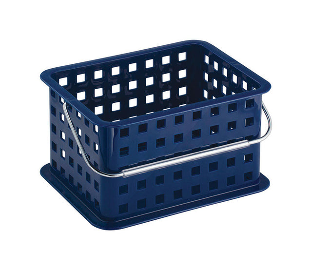 iDesign Blue Storage Basket 7 in. H X 5 in. W X 9.25 in. D