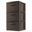 Sterilite 5.5 cu ft Brown Storage Unit 24 in. H X 12.625 in. W X 15 in. D Stackable