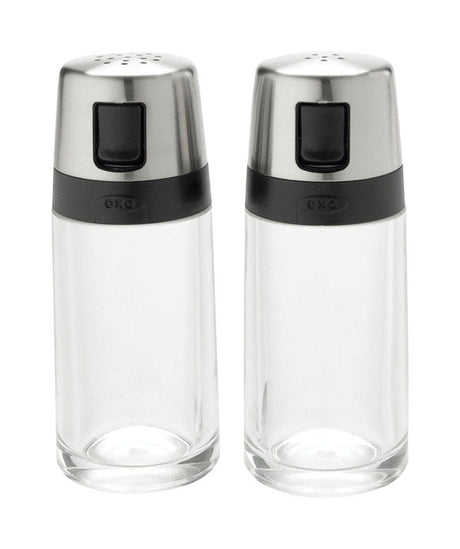 OXO Good Grips Silver/Clear Plastic Salt and Pepper Shaker Set 3 oz