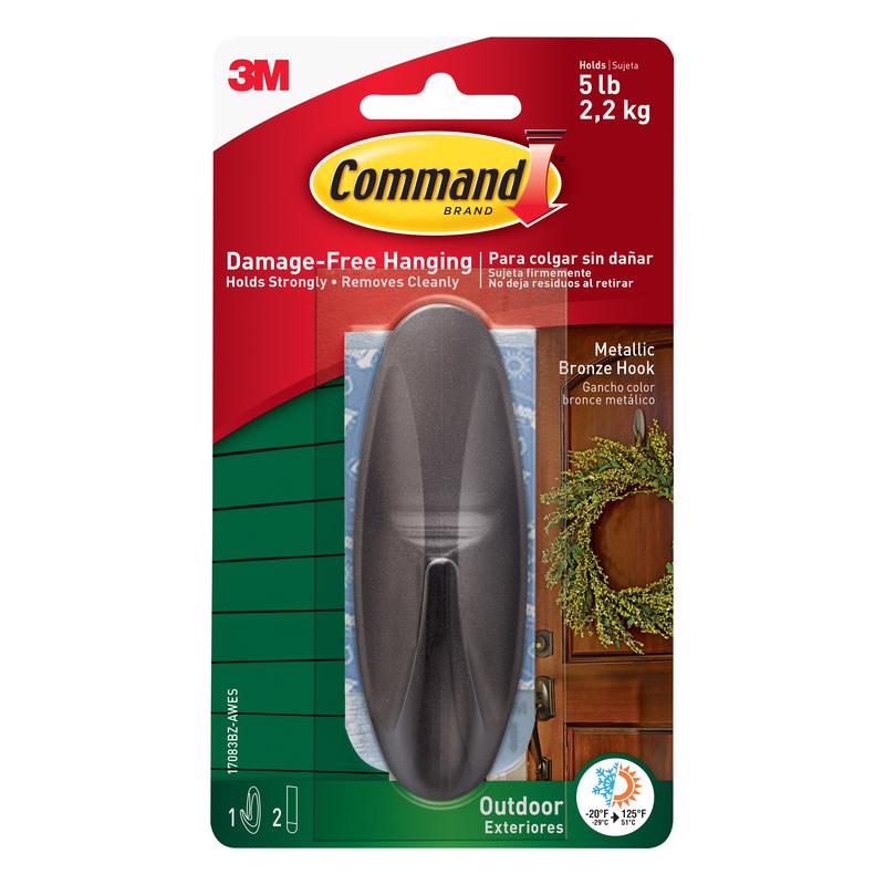 3M Command Large Plastic Hook 4.125 in. L 1 pk