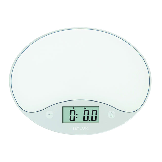 Taylor White Digital Kitchen Scale 11 lb