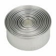 Harold Import Silver Stainless Steel Round Cookie Cutter Set