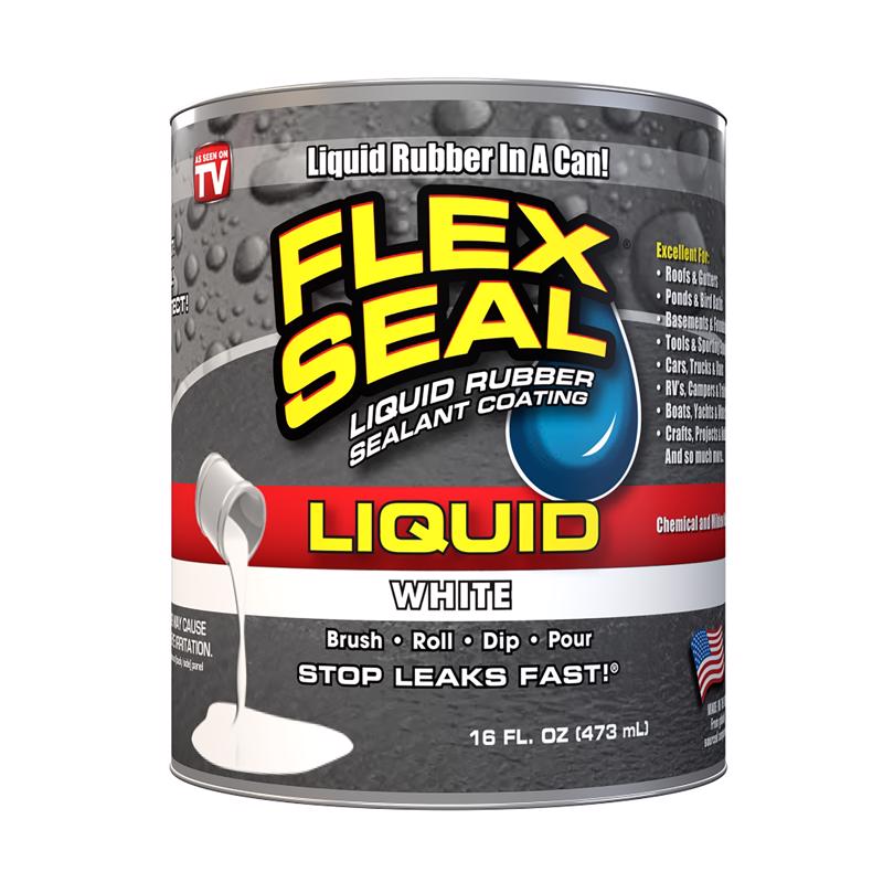 Flex Seal Family of Products Flex Seal White Liquid Rubber Sealant Coating 16 oz