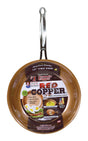 BulbHead Red Copper Ceramic Copper Fry Pan 10 in. Red