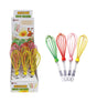 Max Force Assorted Colors Silicone Egg Beater/Wisk