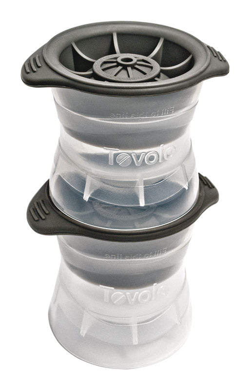 Tovolo Clear/Gray Silicone/Polypropylene Sphere Ice Molds