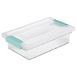 Sterilite 0.7 cu ft Clear Clip Storage Box 2.75 in. H X 6.625 in. W X 11 in. D Stackable