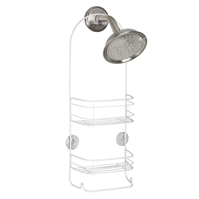 iDesign 21 in. H X 4 in. W X 8-3/4 in. L Matte White Shower Caddy