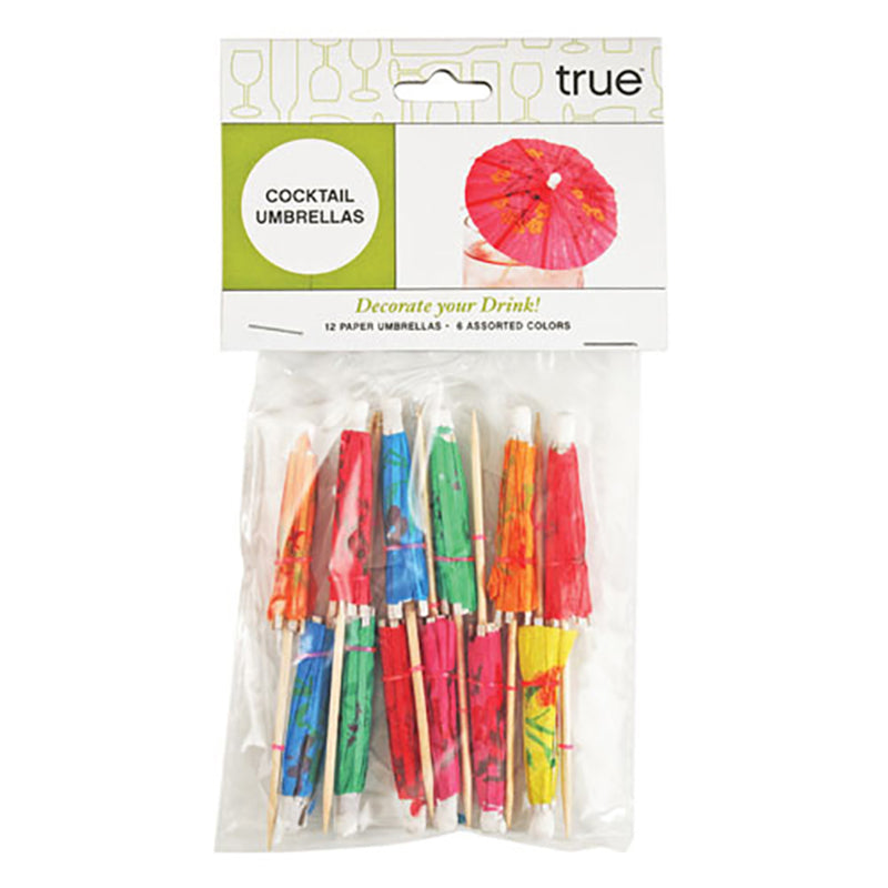 True Assorted Paper/Wood Umbrella Appetizer Picks