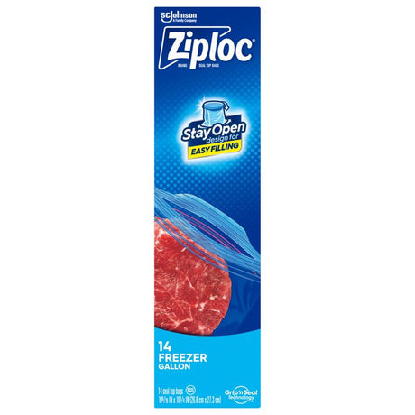 Ziploc Easy Open Tabs 1 gal Clear Freezer Bag 14 pk