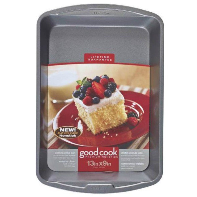 Good Cook 9 in. W X 13 in. L Cake Pan Gray 1 pk