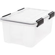 IRIS WEATHERPRO 19 qt Clear Storage Tote 7.88 in. H X 11.75 in. W X 17.5 in. D Stackable