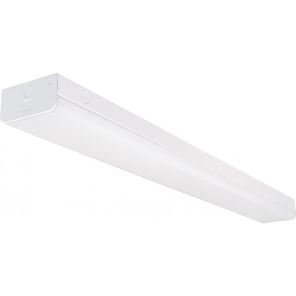 LED 4 ft. - Wide Strip Light - 38W - 5000K - White Finish - with Knockout