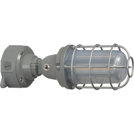 LED Adjustable Vapor Tight Fixture - 20W - 5000K - Gray Finish - 100-277V