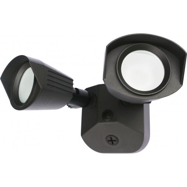 LED Security Light - Dual Head - Bronze Finish - 3000K