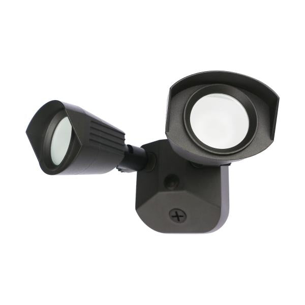 LED Security Light - Dual Head - Bronze Finish - 4000K