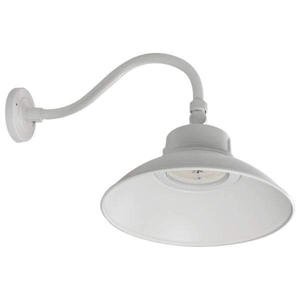 LED Gooseneck - 30W/40W/50W - CCT Selectable 3K/4K/5K - White - 120-277V - With Photocell