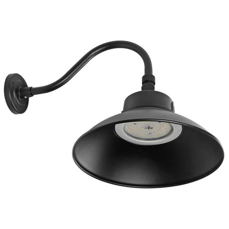 LED Gooseneck - 30W/40W/50W - CCT Selectable 3K/4K/5K - Black - 120-277V - With Photocell