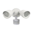 LED Security Light - Dual Head - Motion Sensor Included - White Finish - 3000K