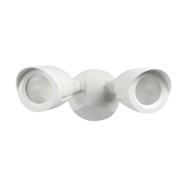 LED Security Light - Dual Head - White Finish - 4000K