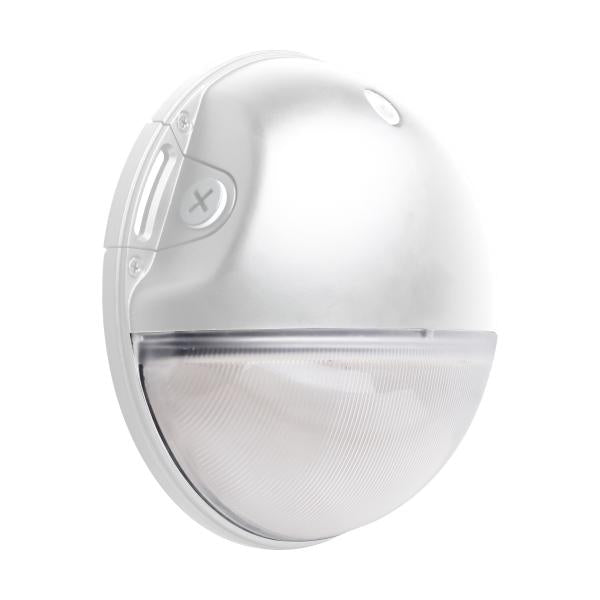 LED Small Round Wall Pack - 20W - CCT Selectable - Bypassable Photocell - 120-277 Volt - White Finish