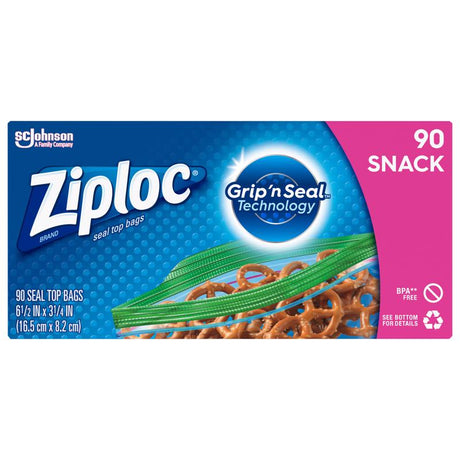 Ziploc Clear Snack Bag 90 pk