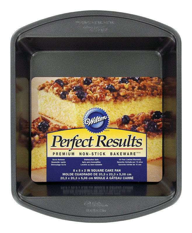 Wilton Premium 8 in. W X 8 in. L Square Cake Pan Gray 1 pk