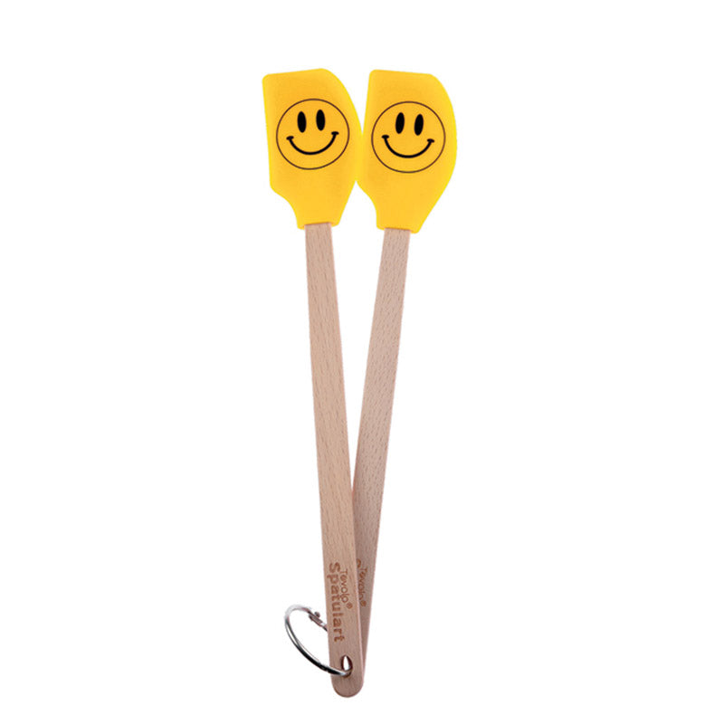 Tovolo Spatulart Yellow/Black Silicone/Wood Mini Spatula