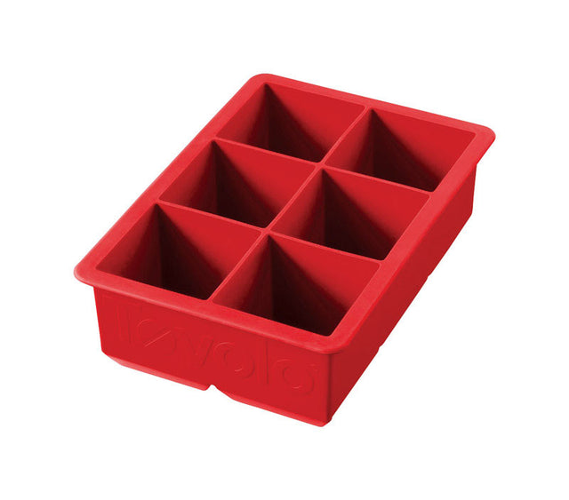 Tovolo Candy Apple Red Silicone King Cube Ice Tray