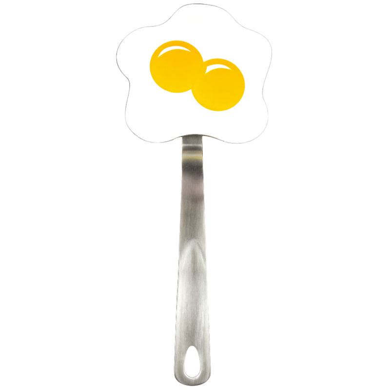 Tovolo Spatulart White and Yellow Nylon/Stainless Steel Egg Turner