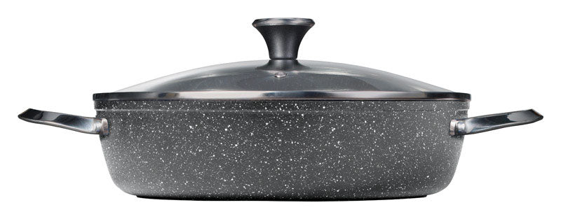 Starfrit The Rock Aluminum Deep Dish Pan 12 in. Black