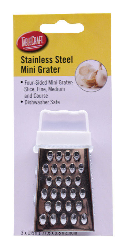 TableCraft Silver Stainless Steel Mini Box Grater