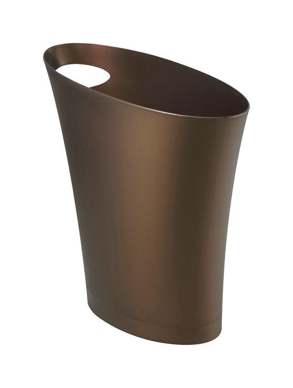 Umbra Skinny 2 gal Bronze Plastic Modern Wastebasket