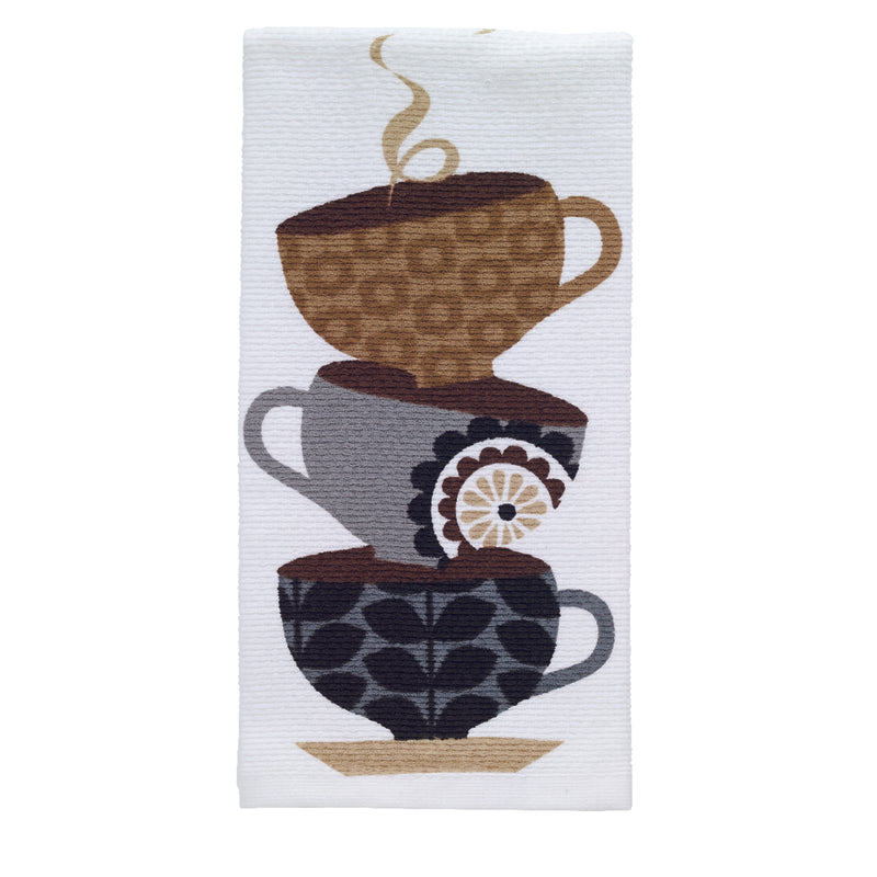 T-Fal Multicolored Cotton Coffee Cups Kitchen Towel 1 pk