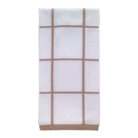 T-Fal Sand Cotton Checked Parquet Kitchen Towel 1 pk