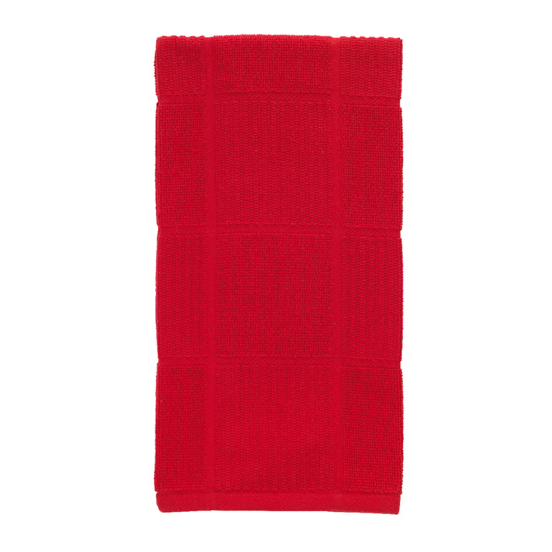 T-Fal Red Cotton Checked Parquet Kitchen Towel 1 pk