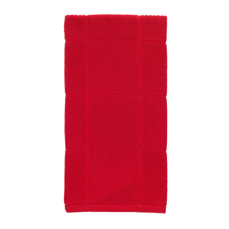 T-Fal Red Cotton Checked Parquet Kitchen Towel 1 pk