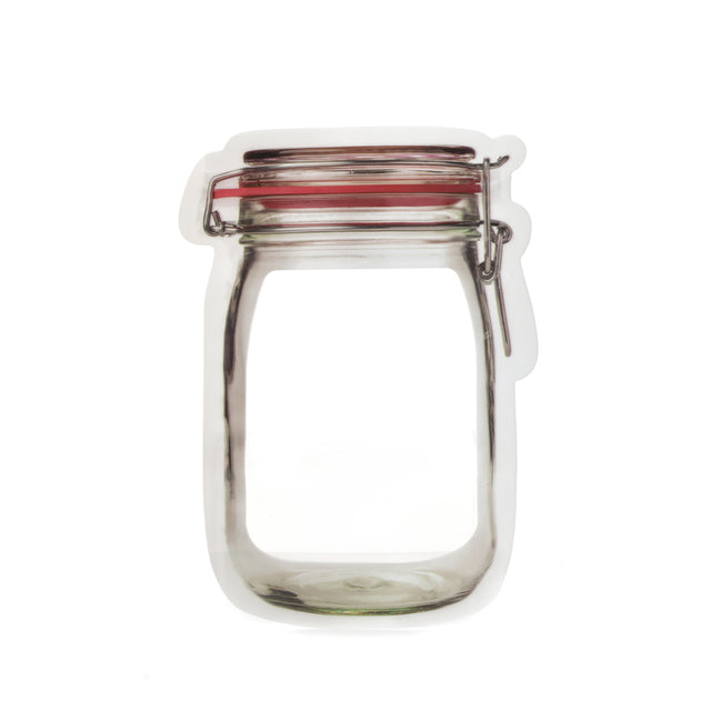 KIKKERLAND Clear Polypropylene Mason Jar Storage Bag 17 oz