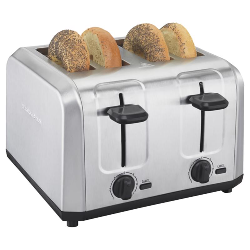 Hamilton Beach Stainless Steel Silver 4 slot Toaster 7.48 in. H X 10.94 in. W X 11.22 in. D