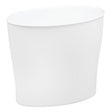 iDesign Nuvo White Plastic Oval Wastebasket