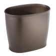 iDesign Kent Black Plastic Oval Wastebasket