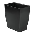 iDesign Mono 13 gal Black Plastic Rectangular Wastebasket